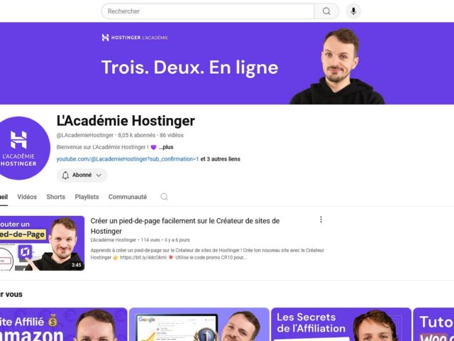 L'Académie Hostinger