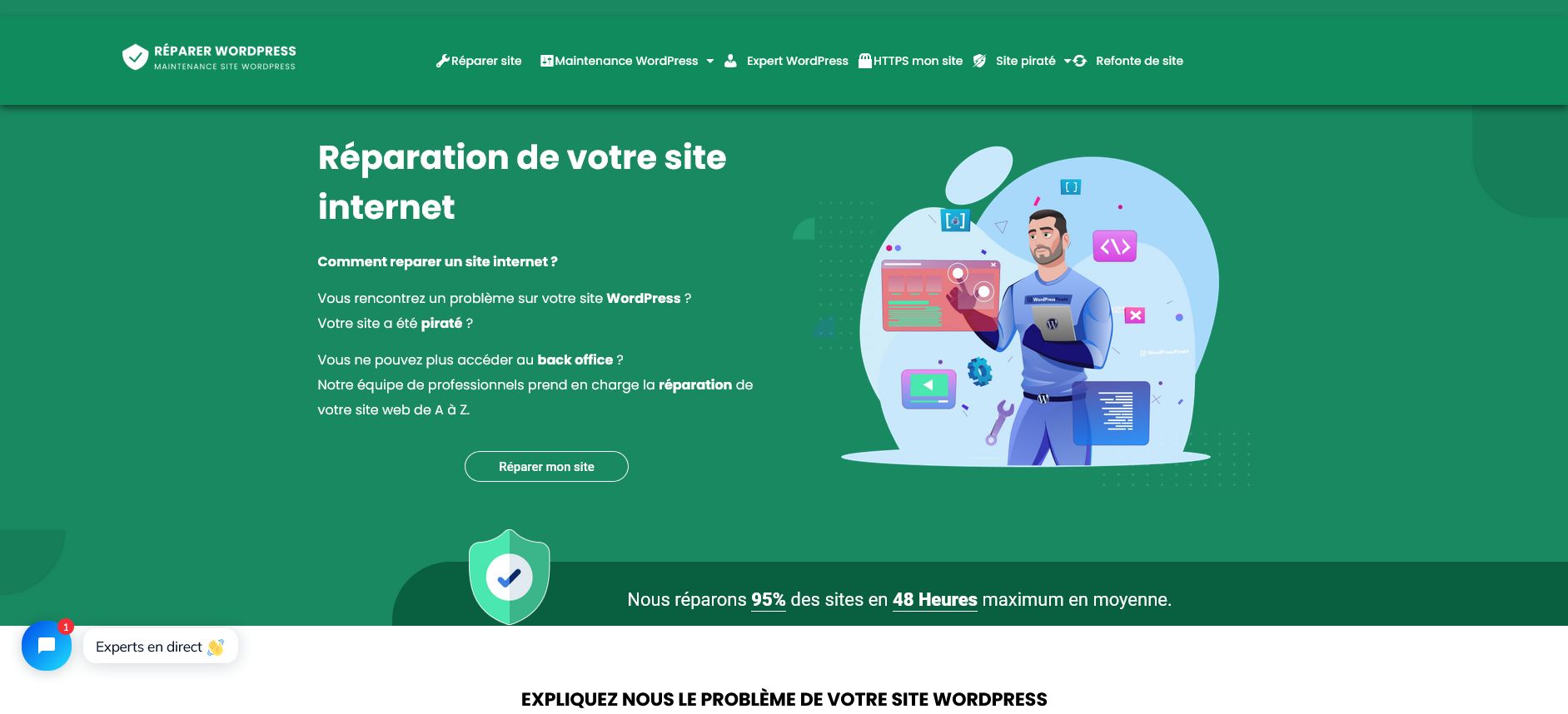 Réparer Site WordPress