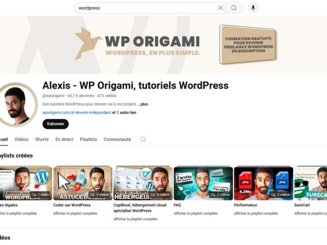 Découvrez la Chaîne YouTube d'Alexis - WP Origami